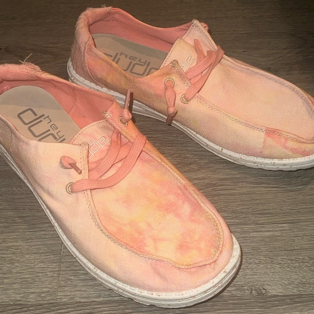 Hey Dude Coral Tie-Dye Loafers